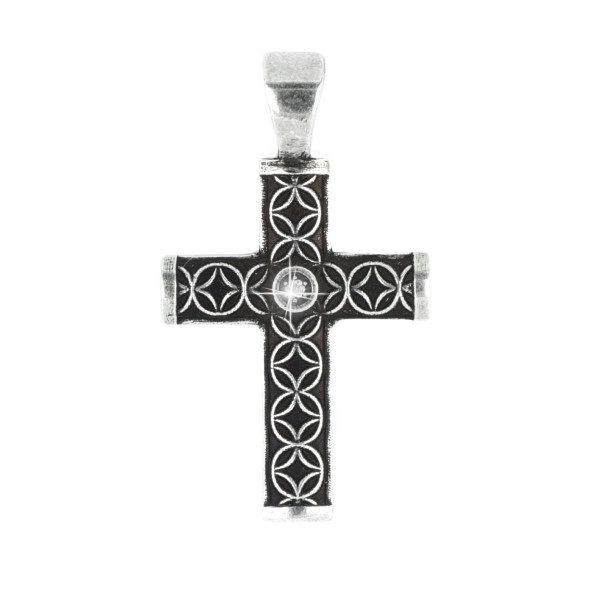 Cruce Artlinea din argint cu pietra DIAMANT