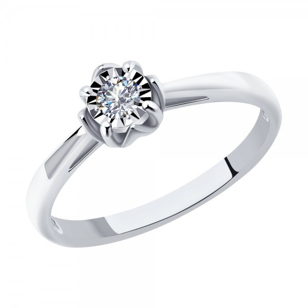 Помолвочное кольцо c бриллиантом 1011069