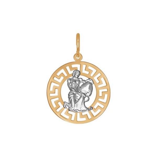 031304 - Подвеска знак зодиака из комбинированного золота