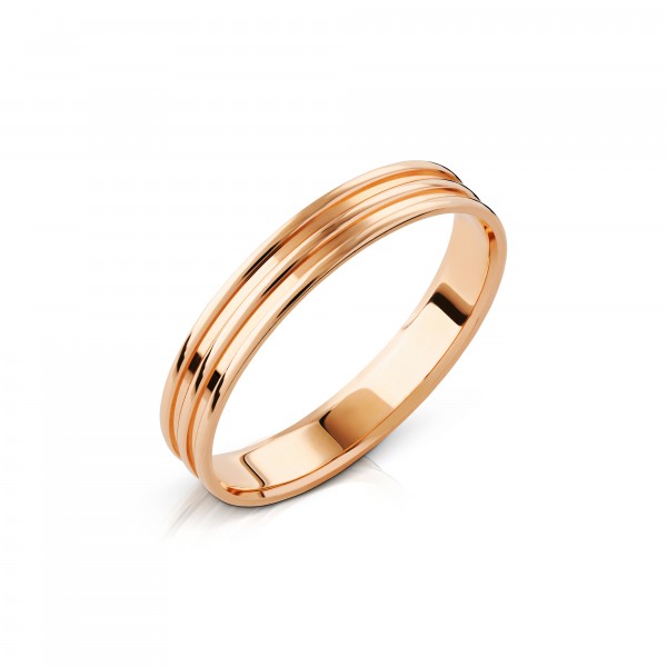 Обручальное кольцо Эстет из красного золота