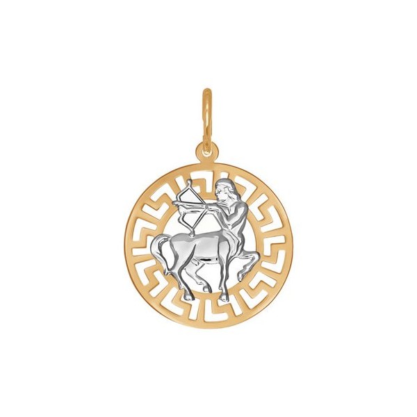 031302 - Подвеска знак зодиака из комбинированного золота
