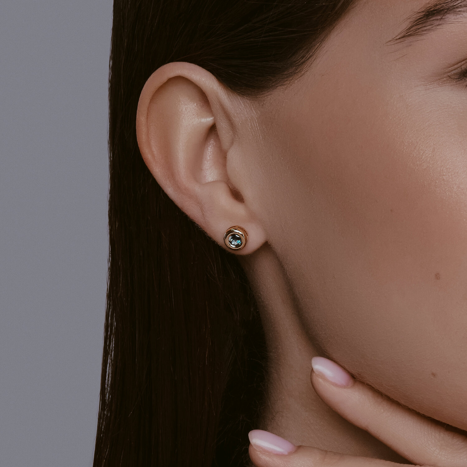 Cercei Sokolov din aur cu topaze londoneze - image 3