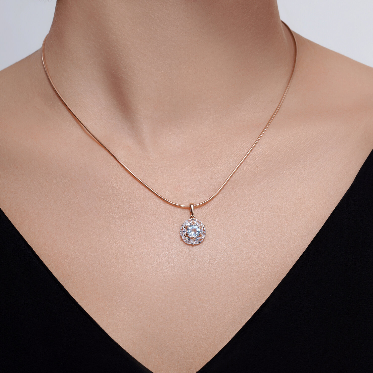 Подвеска Sokolov из золота с топазом и фианитами - image 3