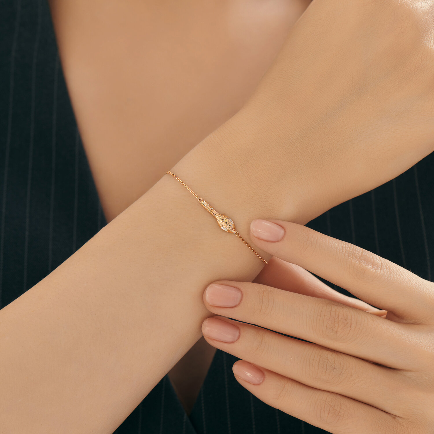 Gold Sokolov bracelet zirconia - image 4