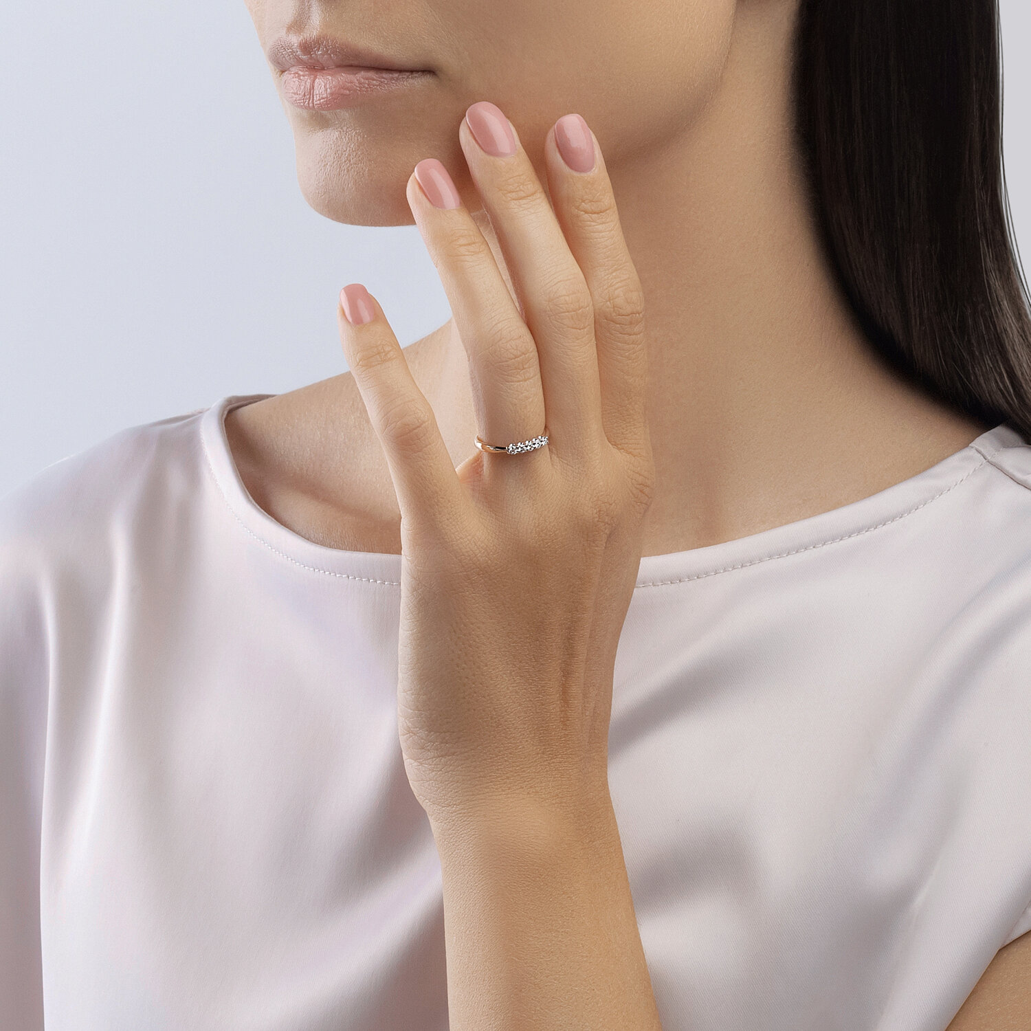 Inel Sokolov din aur cu diamante - image 3