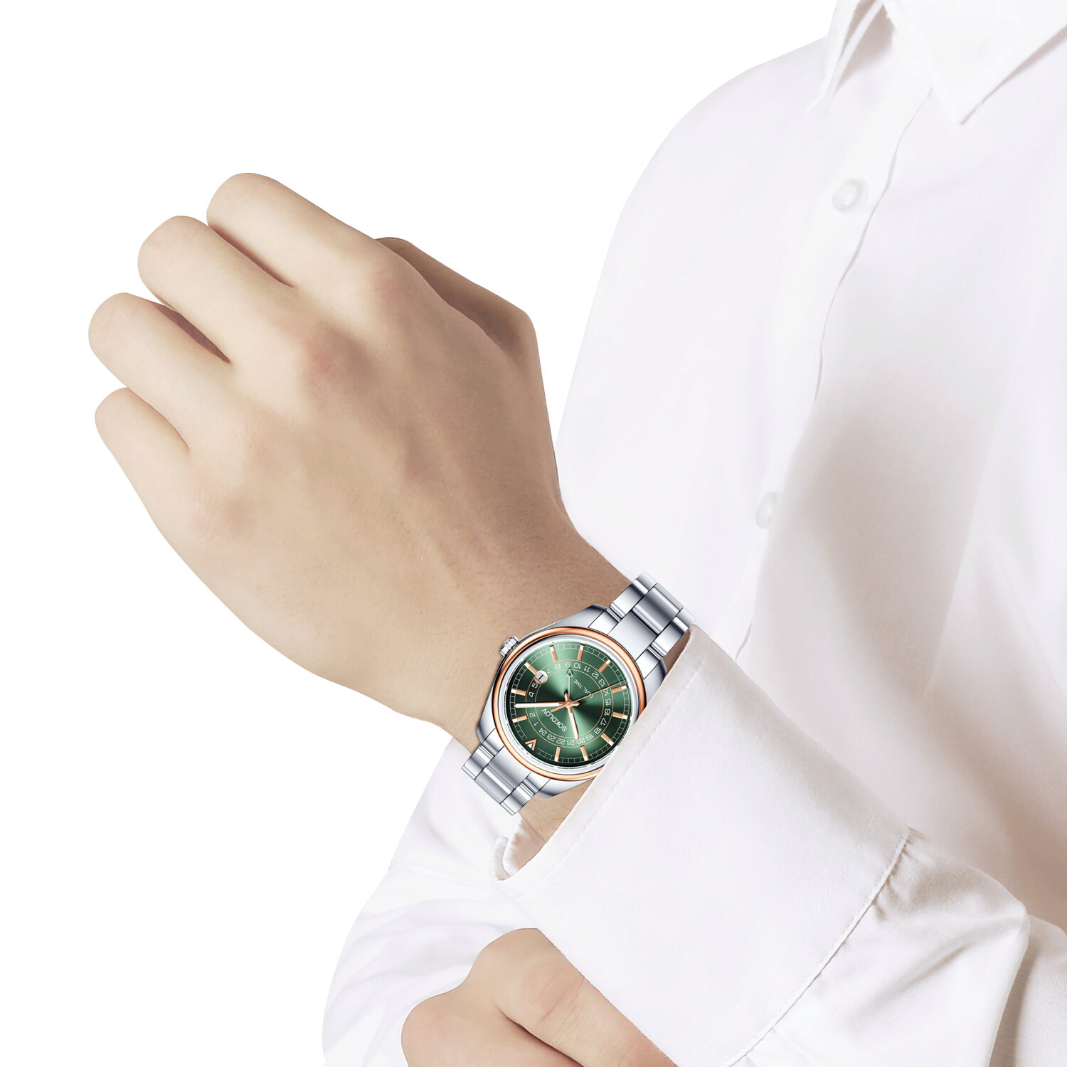 Часы Sokolov мужские из золота и стали - image 3