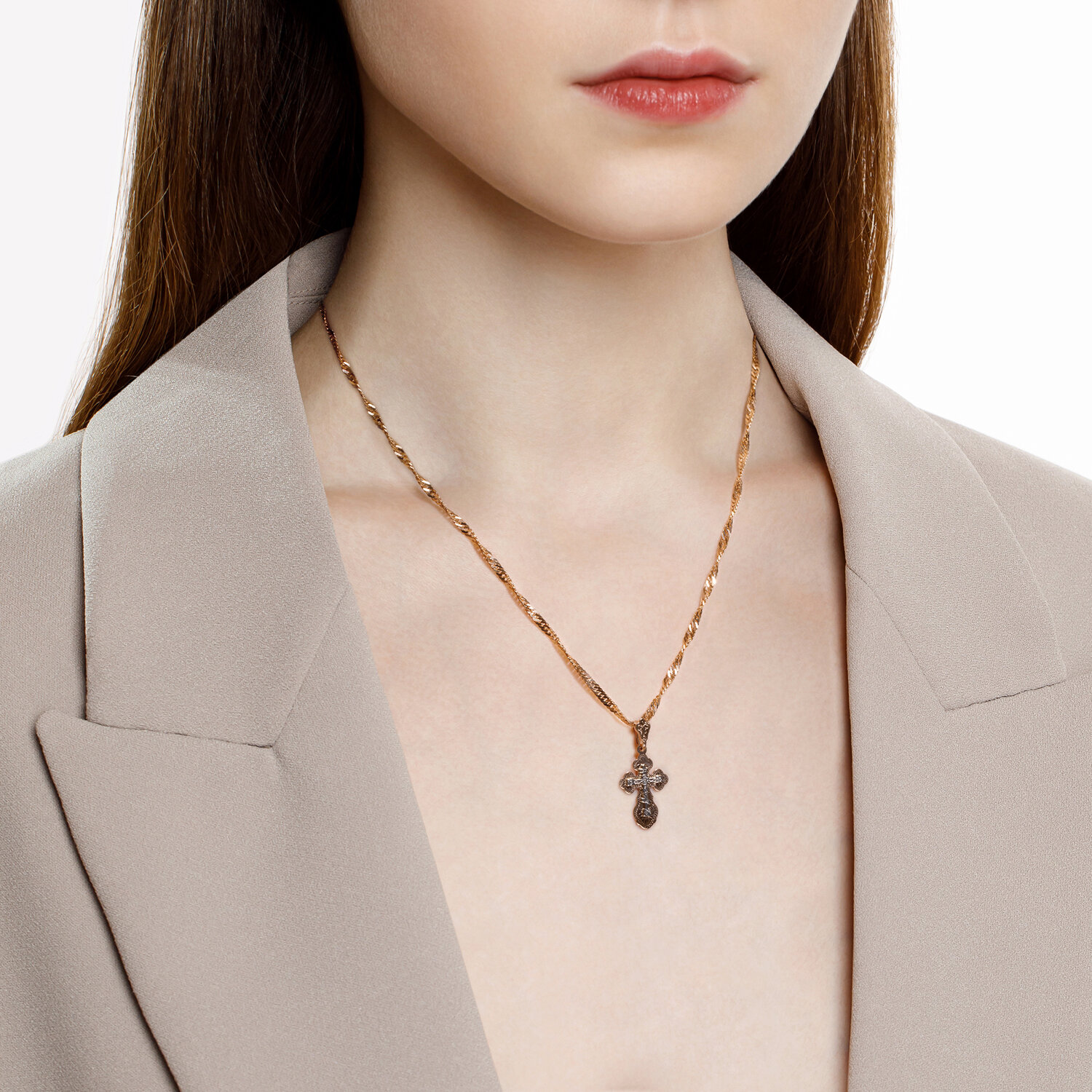 Крест Sokolov из комбинированного золота  - image 2