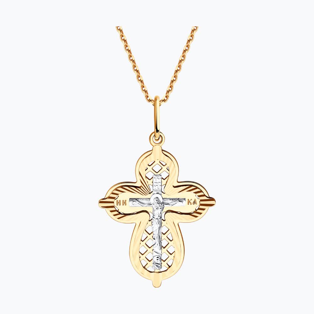 Pandantiv Sokolov din aur combinat