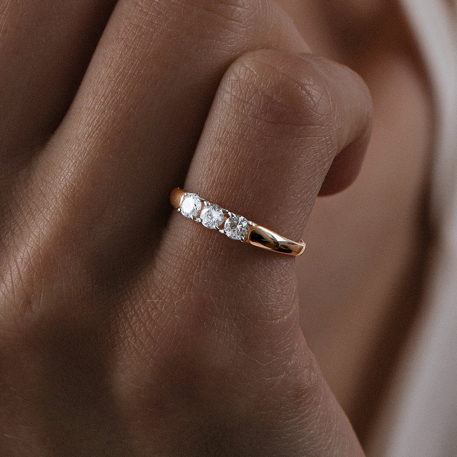 Inel Sokolov din aur cu zirconii - image 2