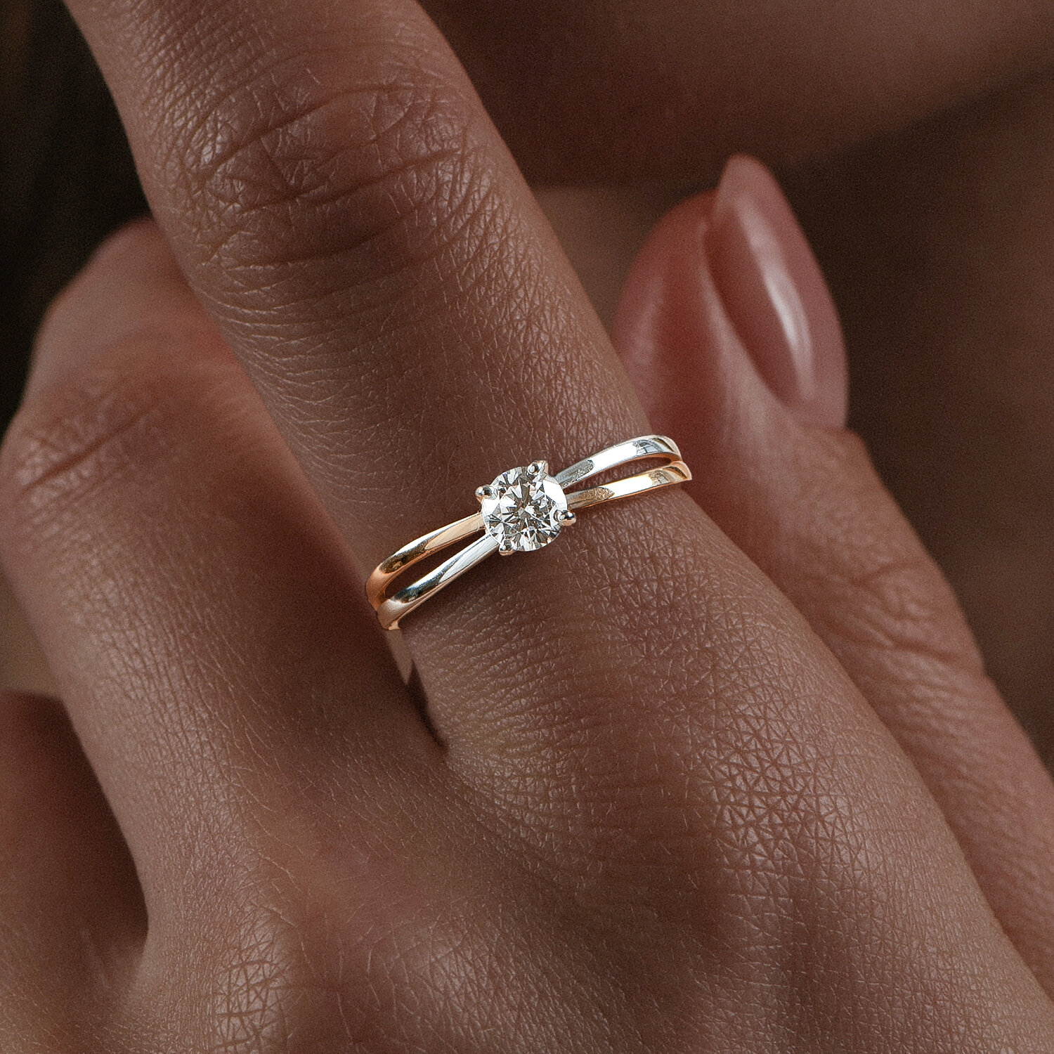 Кольцо Sokolov из золота с фианитами - image 3