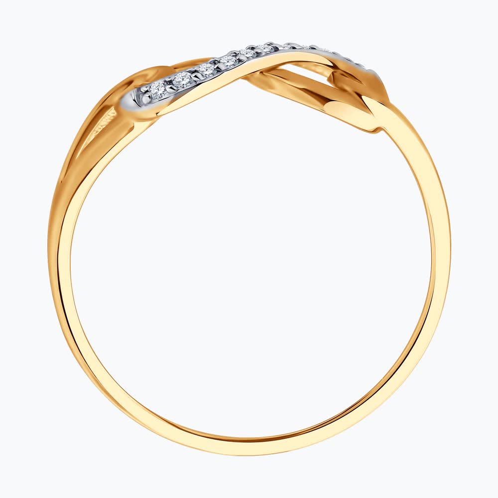 Кольцо Sokolov из золота с фианитами - image 2