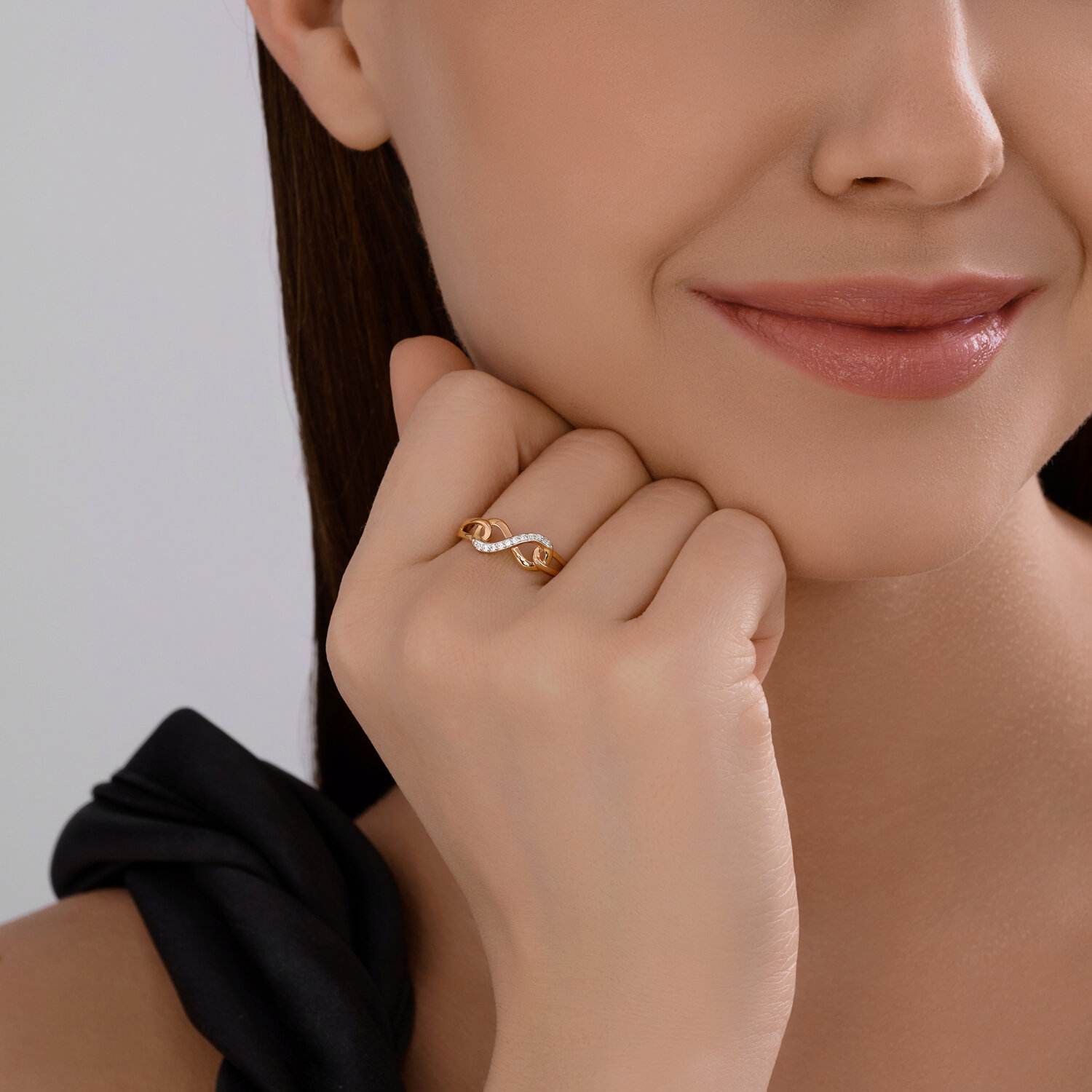 Кольцо Sokolov из золота с фианитами - image 3