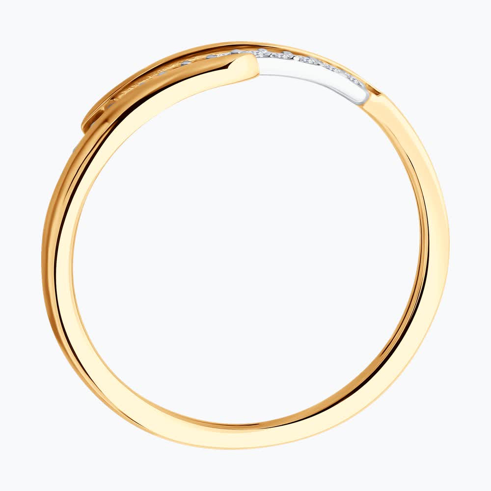 Кольцо Sokolov из золота с фианитами - image 3