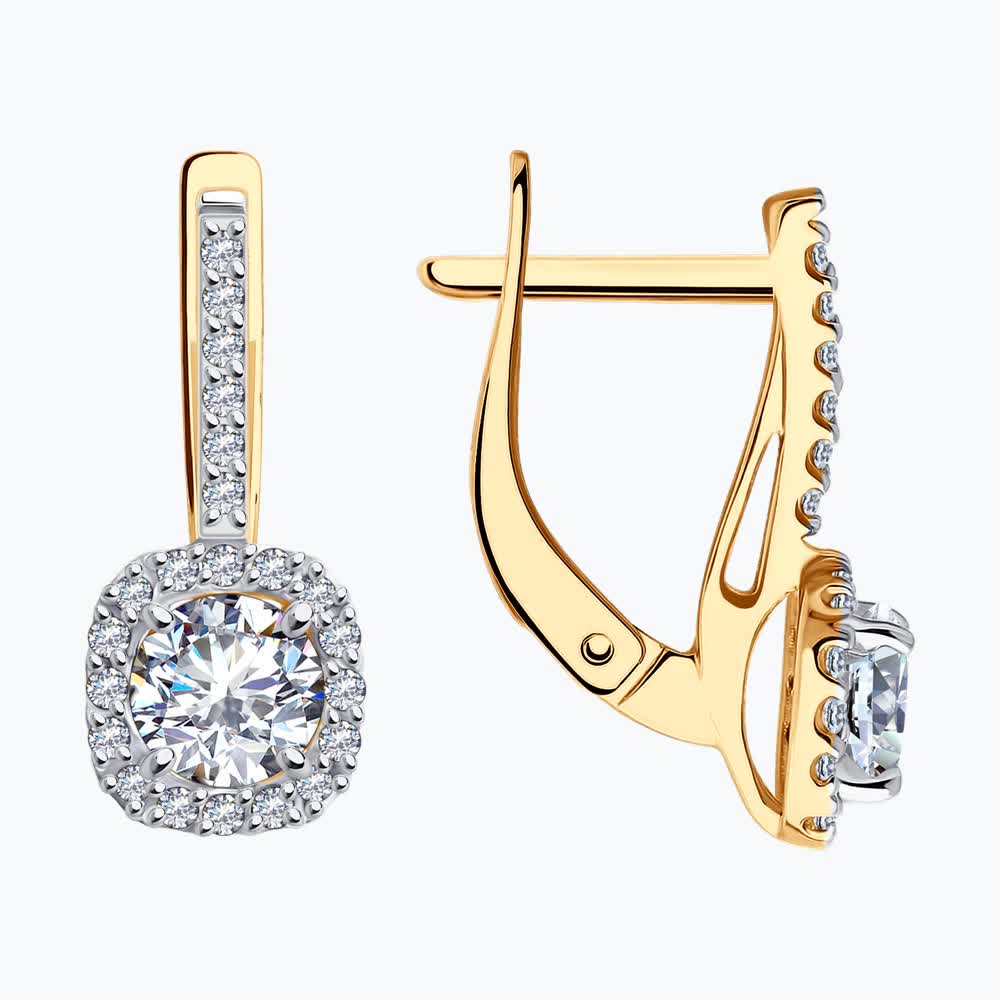 Серьги Sokolov из золота с фианитами