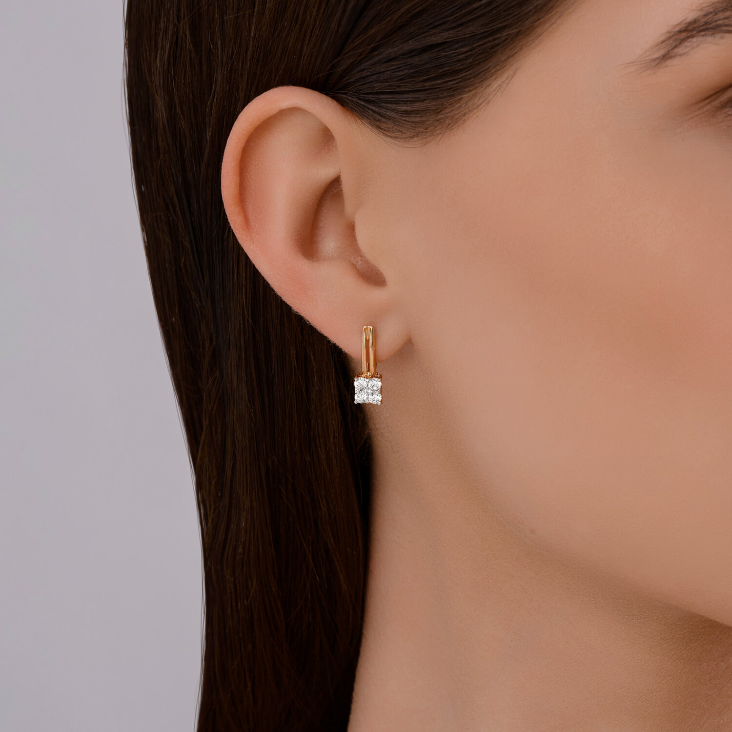 Серьги Sokolov из золота с фианитами - image 3