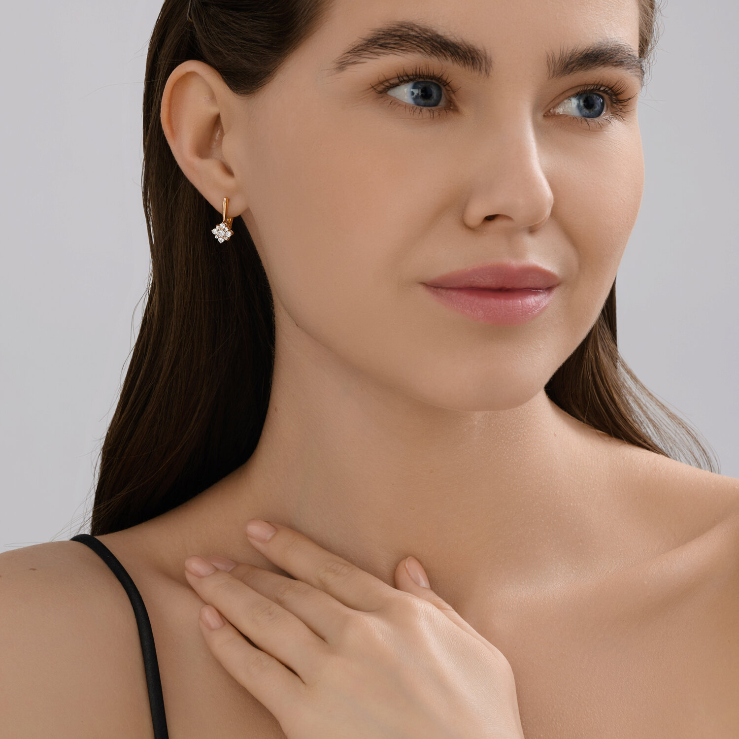 Серьги Sokolov из золота с фианитами - image 4