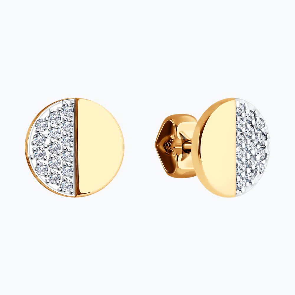 Серьги Sokolov из золота с фианитами