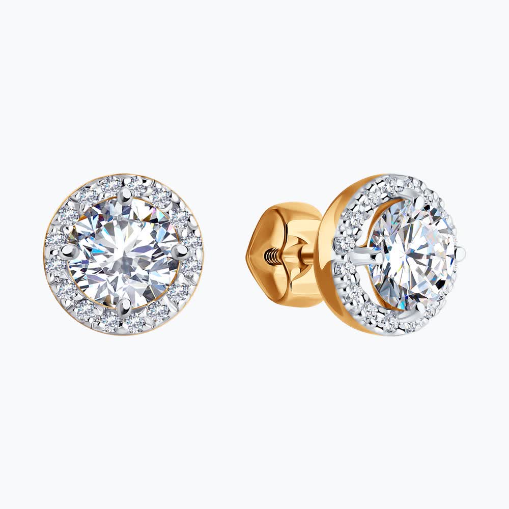 Серьги Sokolov из золота с фианитами