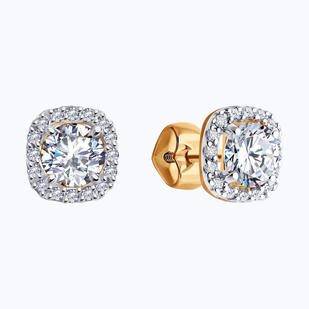 Серьги Sokolov из золота с фианитами