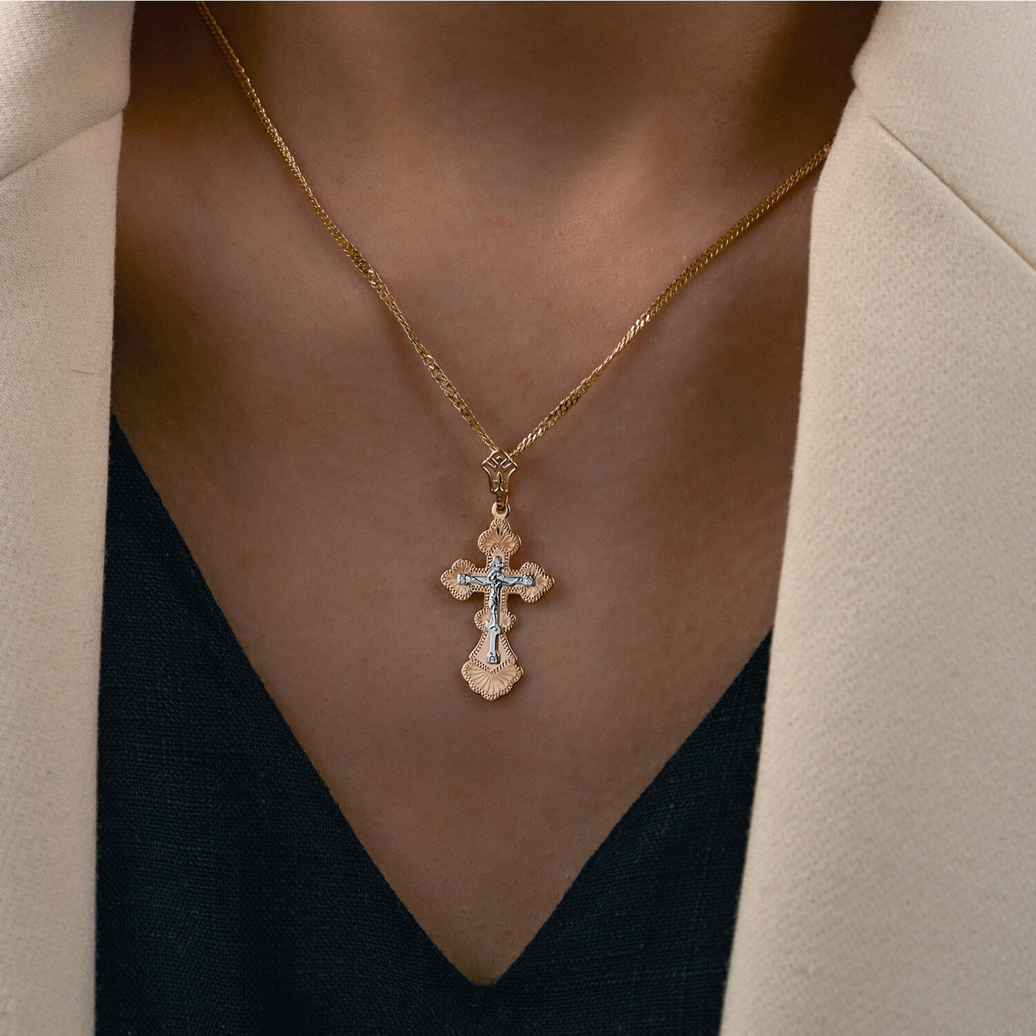 Combined gold Sokolov cross - image 2