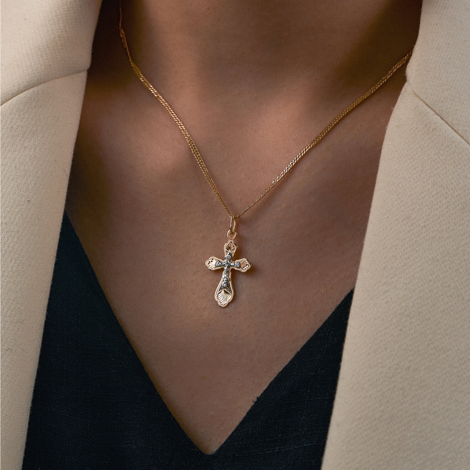 Cruce Sokolov din aur combinat - image 2