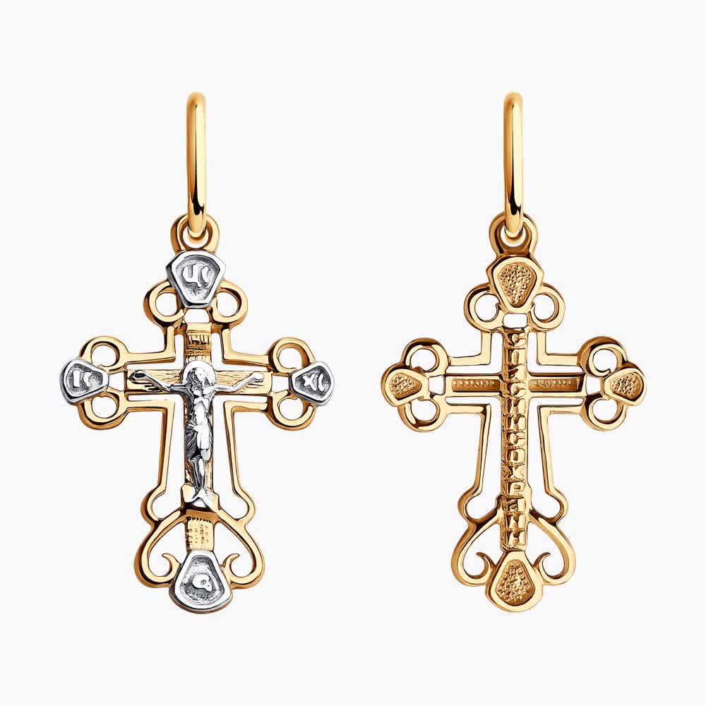 Крест Sokolov из золота 