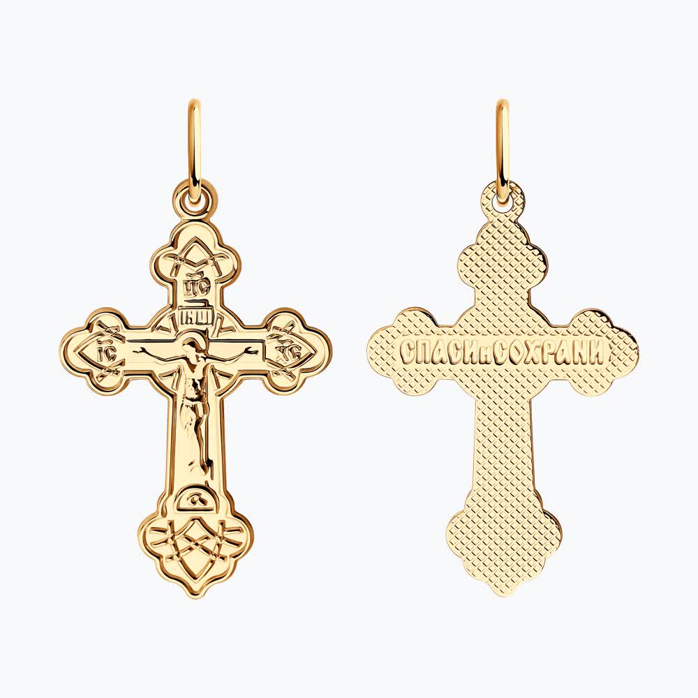 Крест Sokolov из золота 