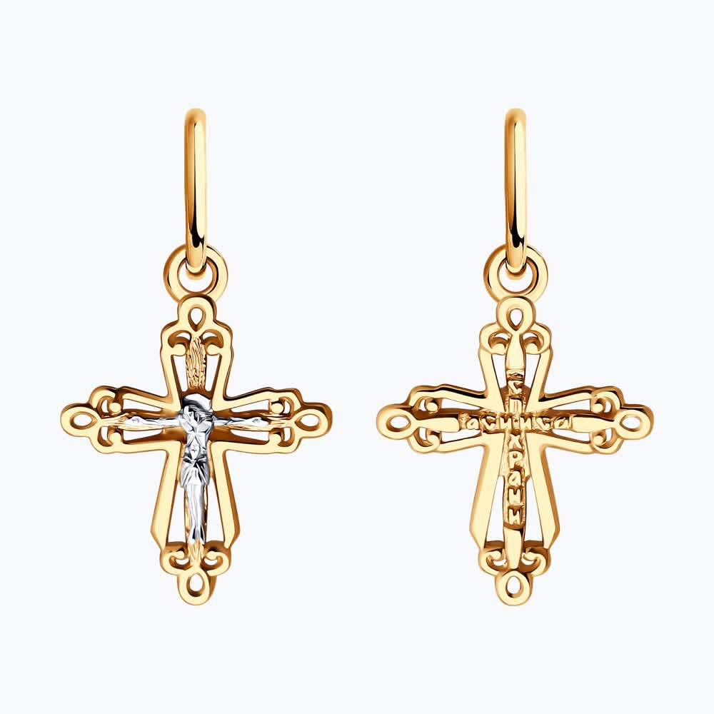 Крест Sokolov из золота 