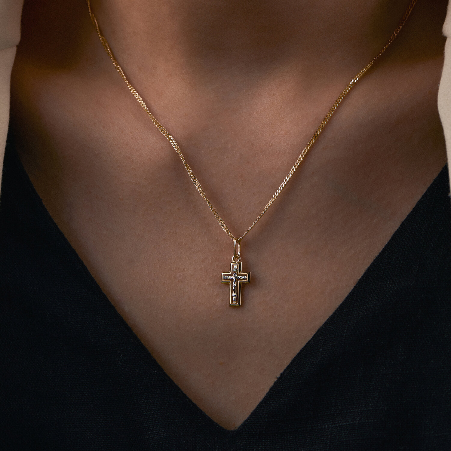 Крест Sokolov из комбинированного золота  - image 2