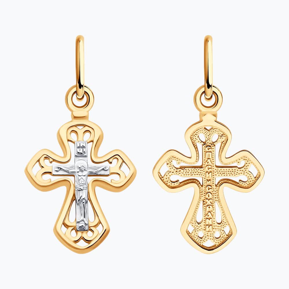 Крест Sokolov из золота 