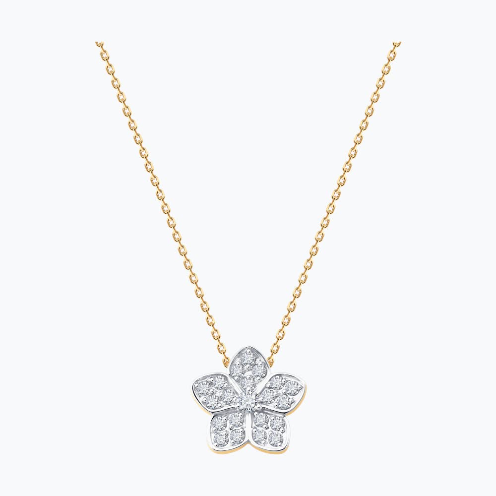 Gold Sokolov necklace with zirconia  