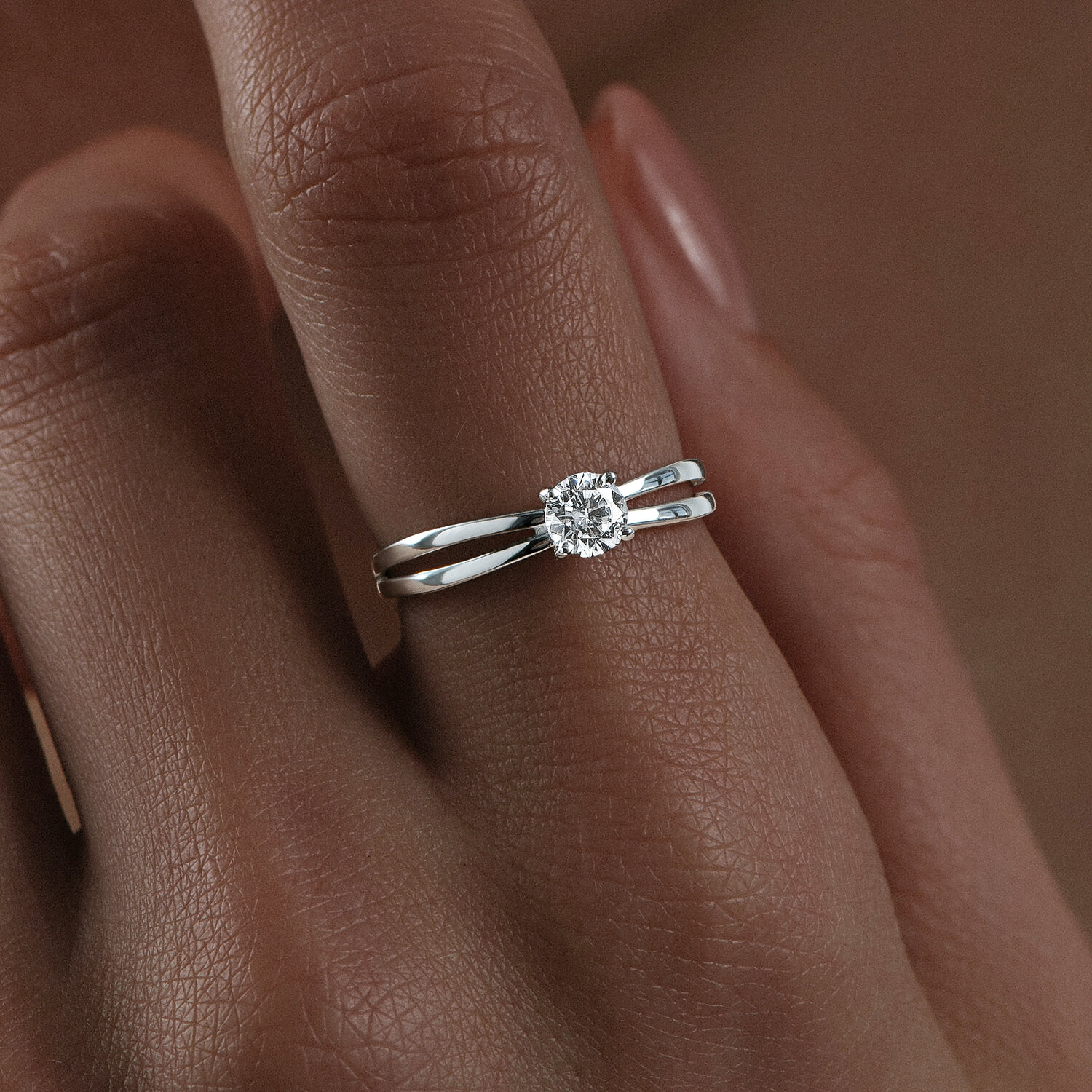 Кольцо Sokolov из белого золота с фианитом - image 3