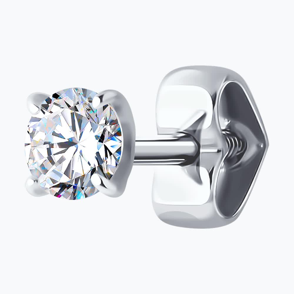 Cercel Sokolov din aur cu zirconiu