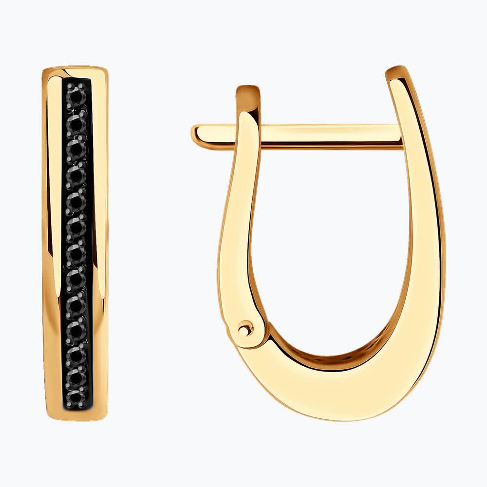 Cercei Sokolov din aur cu diamante