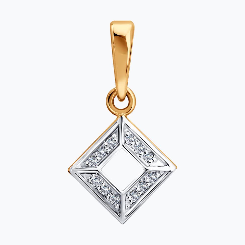 Gold Sokolov pendant with diamonds