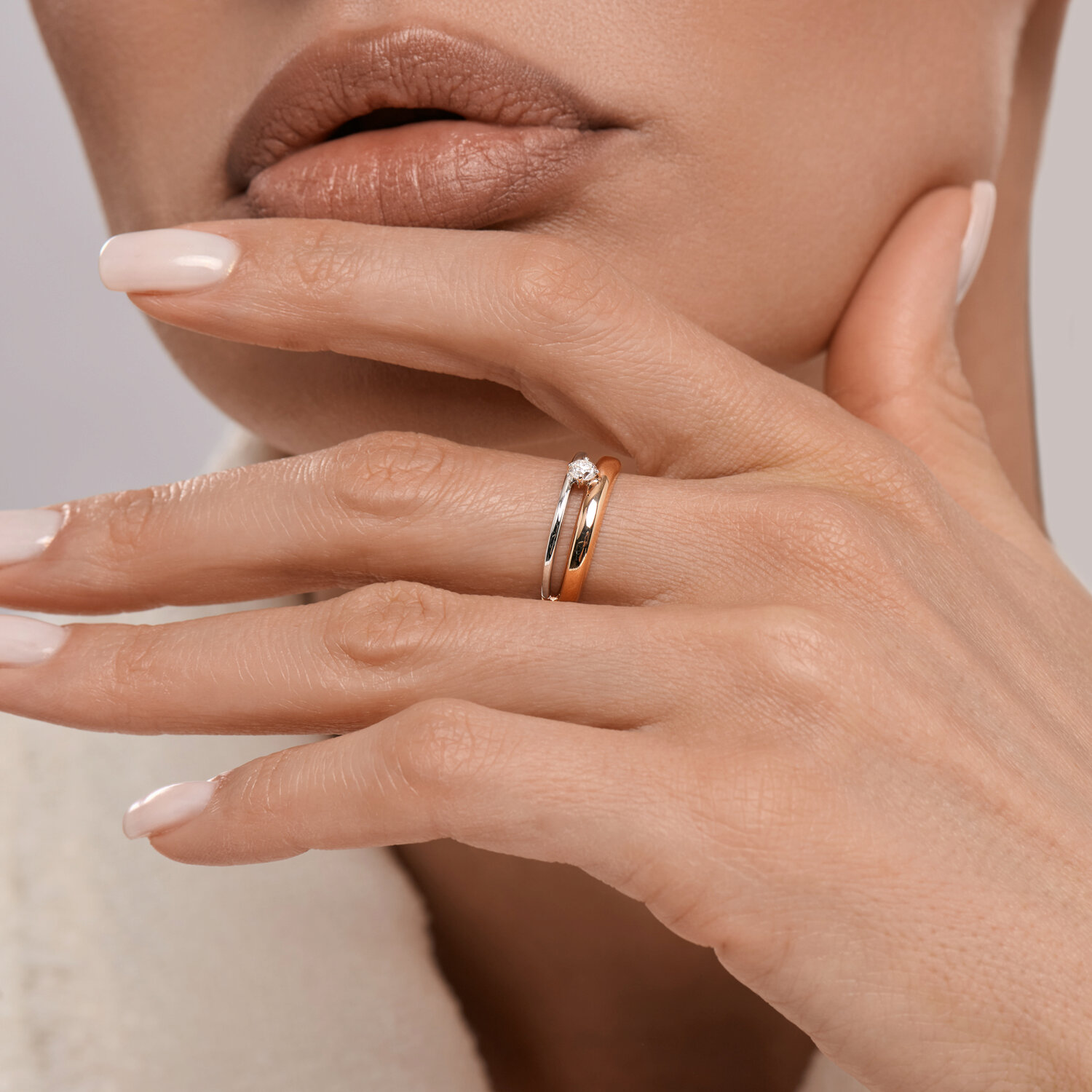 Inel Sokolov din aur cu diamant - image 3