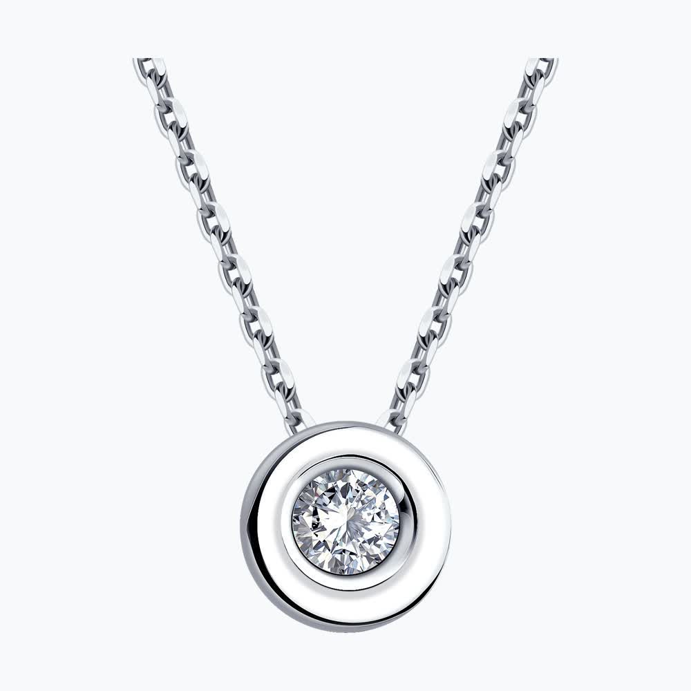 Подвеска Sokolov из белого золота с бриллиантом