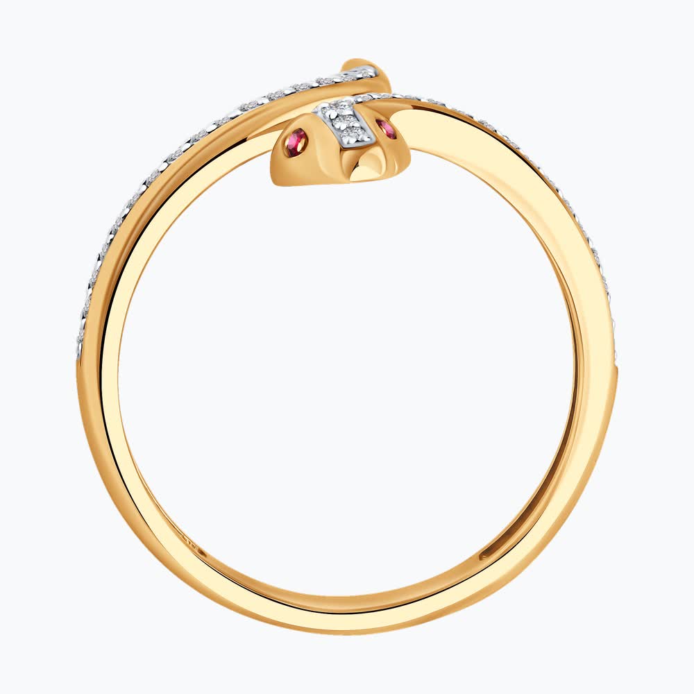 Кольцо Sokolov из золота с бриллиантами и рубинами - image 3