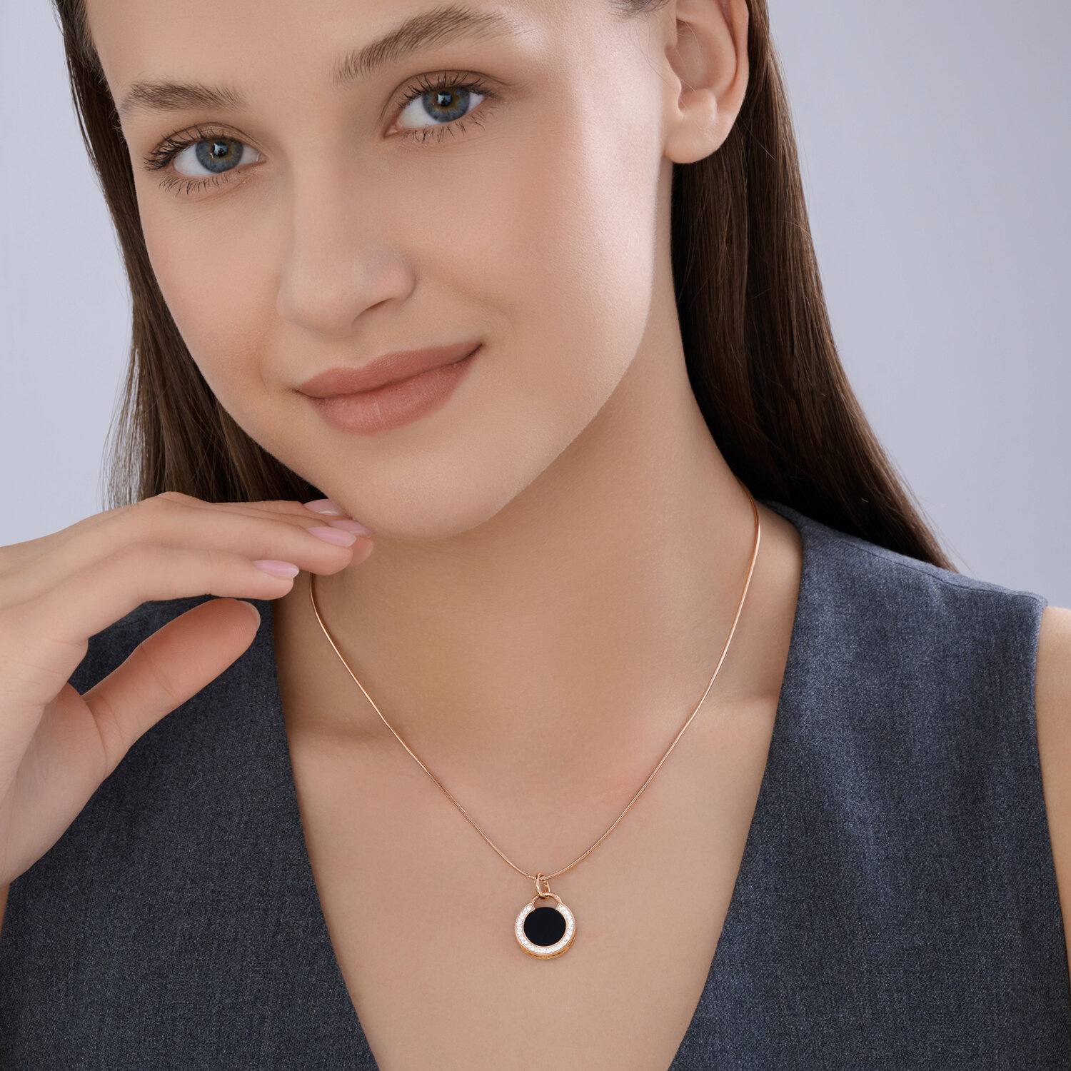 Подвеска Sokolov из золота с агатом и фианитами - image 3