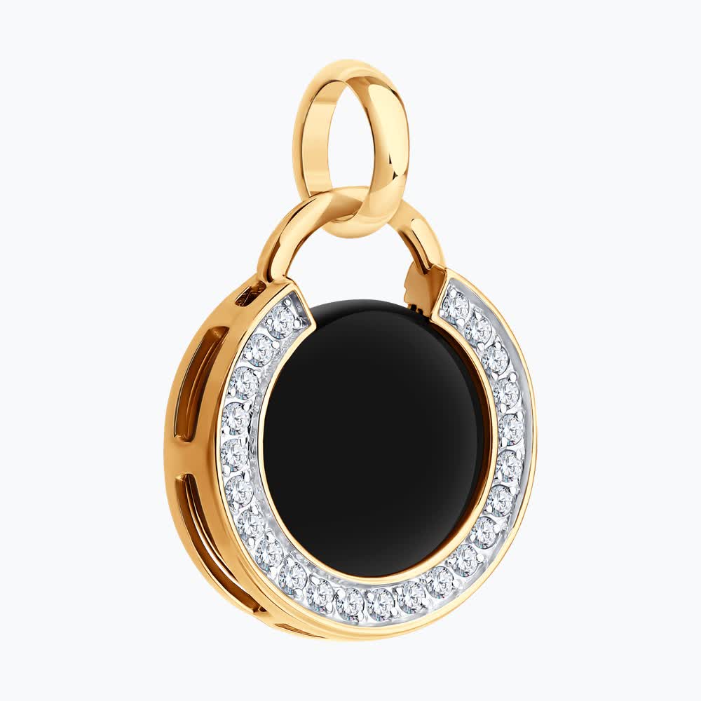 Подвеска Sokolov из золота с агатом и фианитами