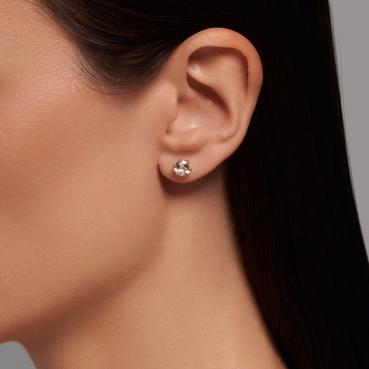 Sokolov gold earrings with rock crystal - image 2