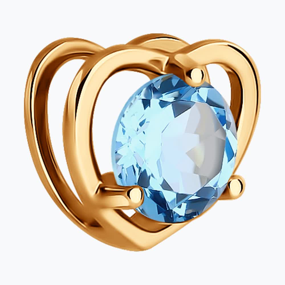 Подвеска Sokolov из золота с топазом - image 2