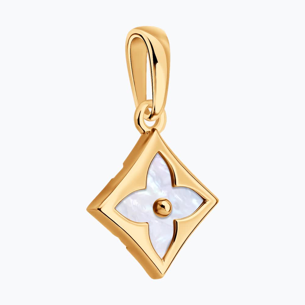 Подвеска Sokolov из золота с перламутром - image 2