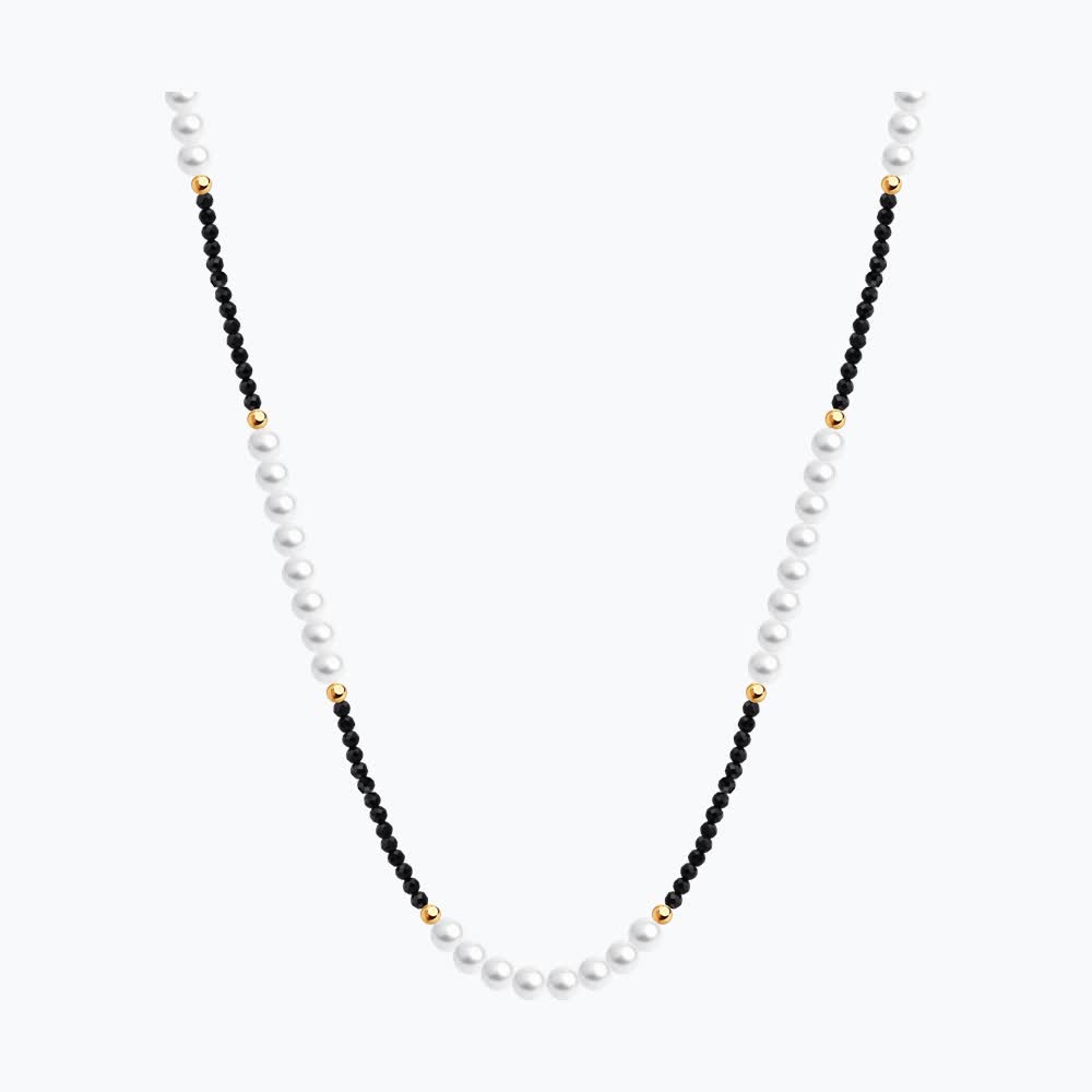 Gold Sokolov necklace with pearl and spinel