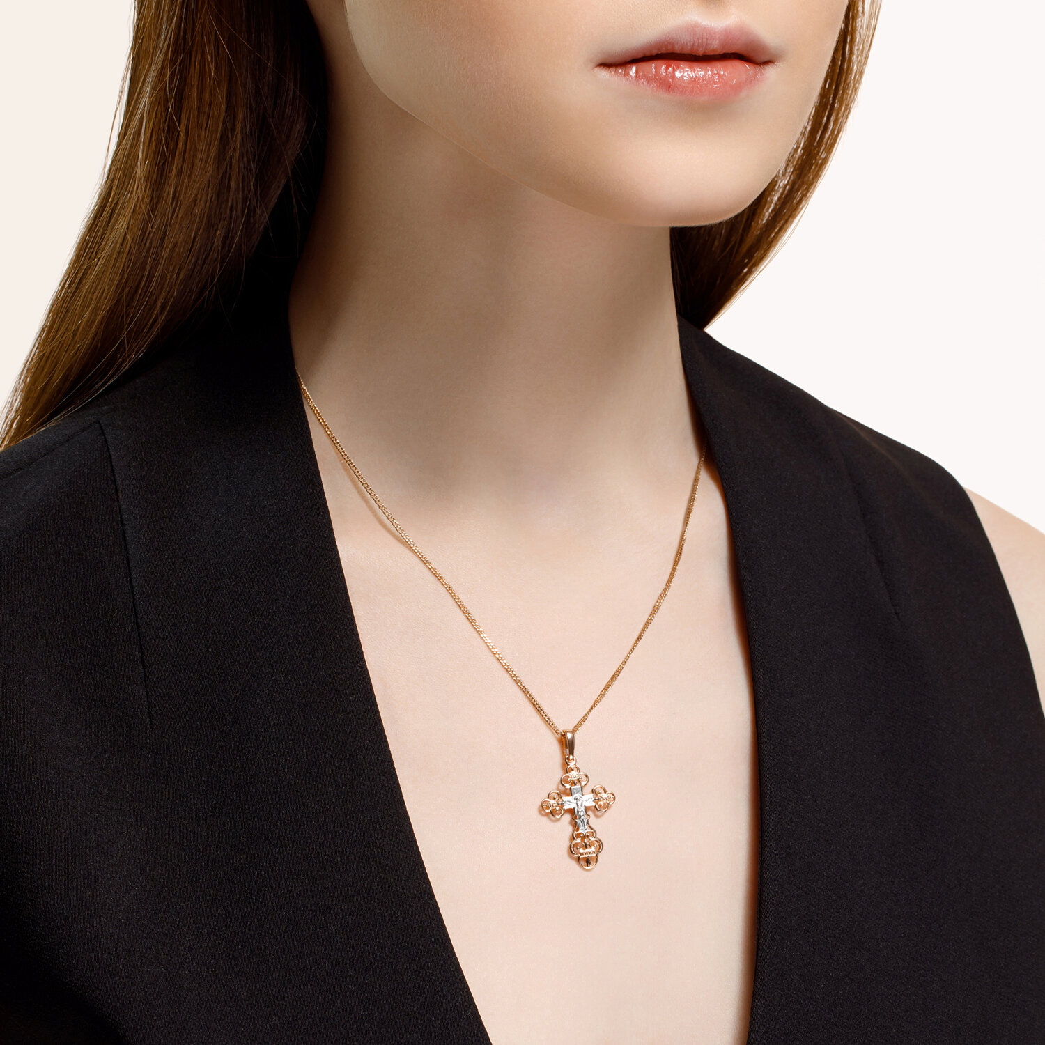 Cruce Sokolov din argint placat cu aur - image 2