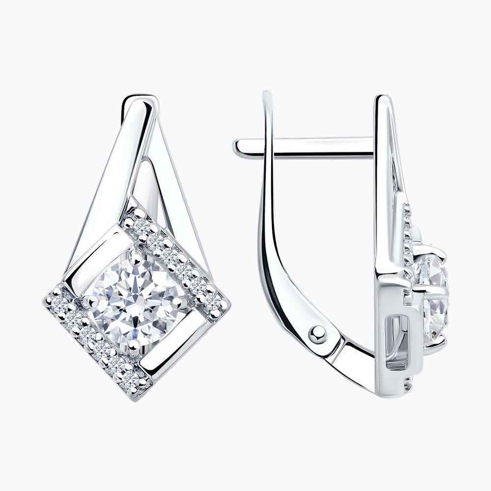 Cercei Sokolov din argint cu zirconiu - image 2