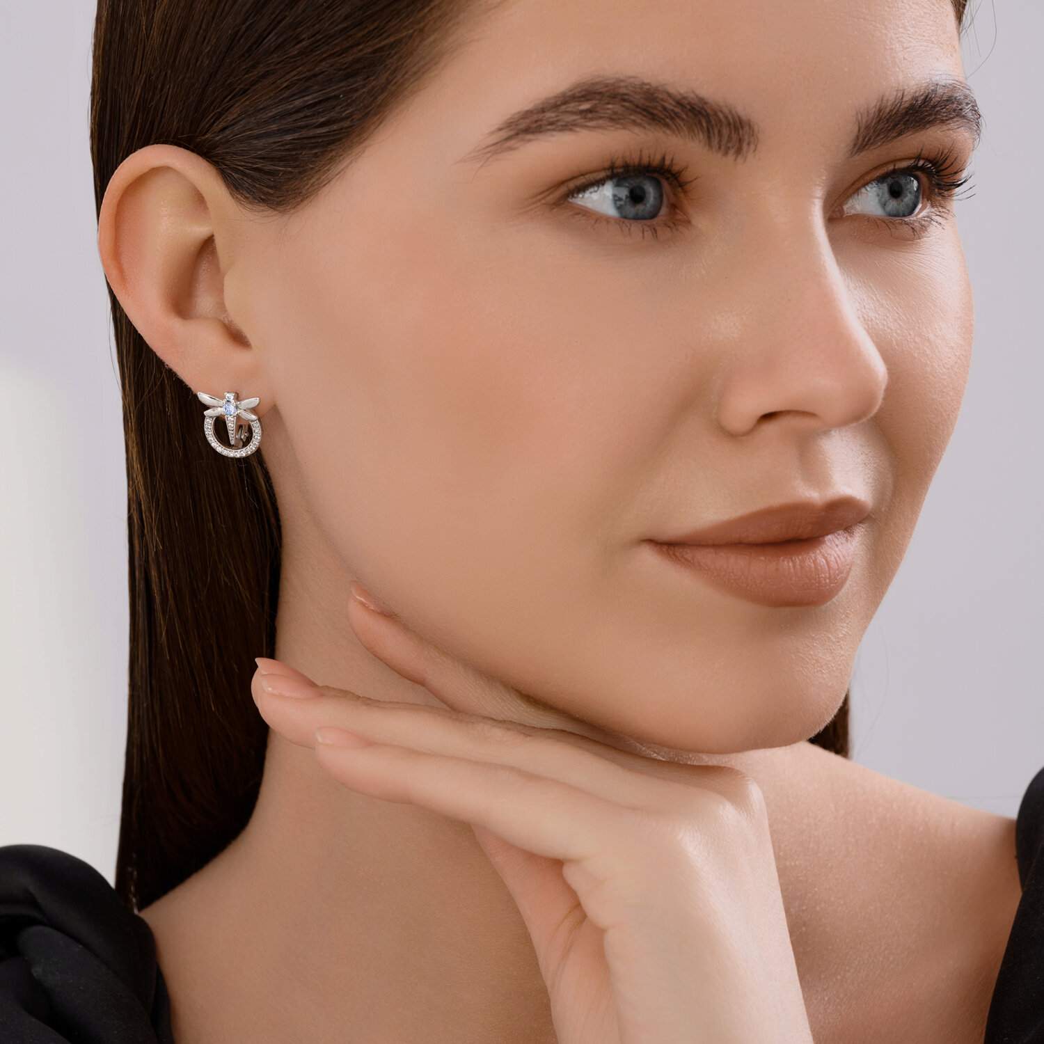 Sokolov silver earrings with zirconia - image 4