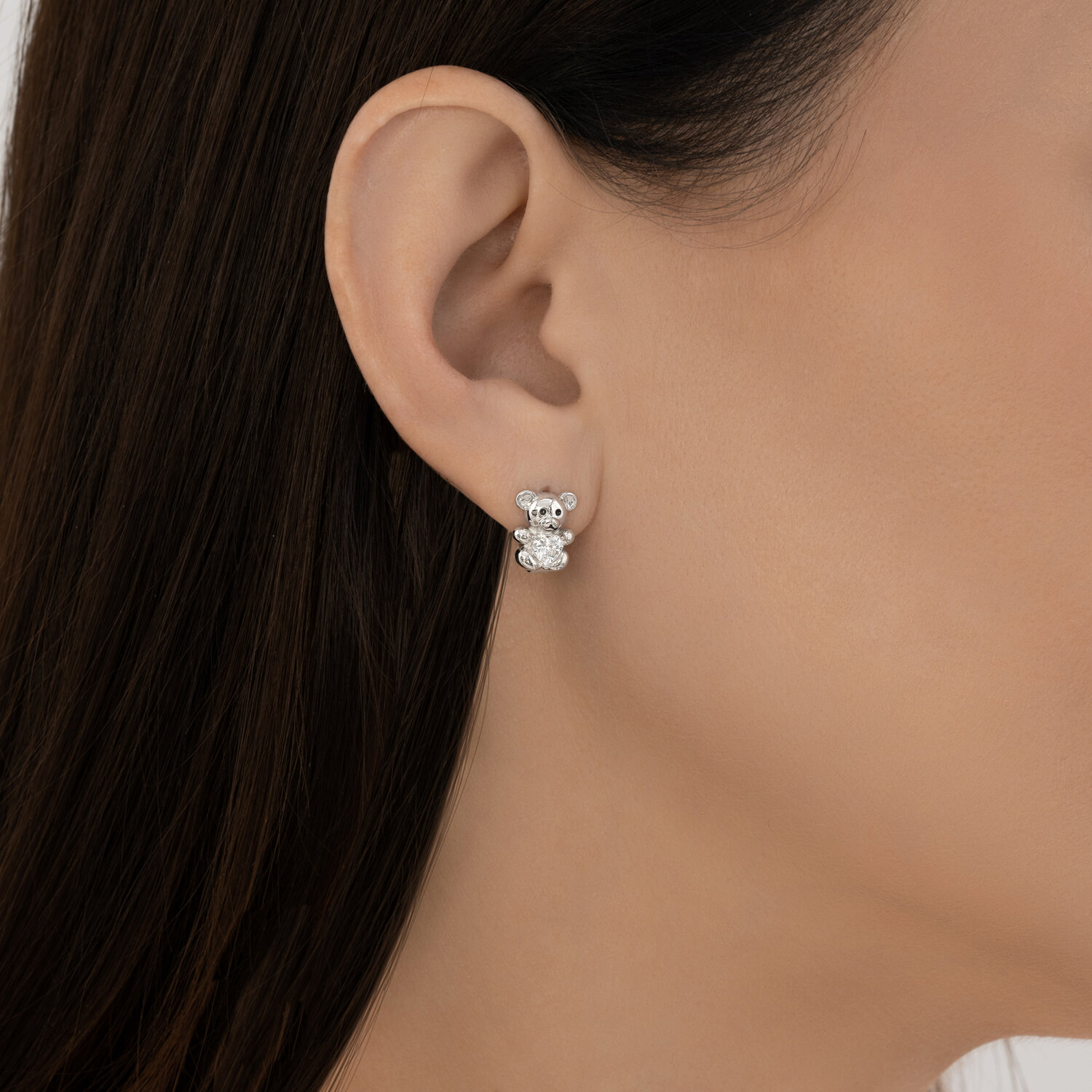 Серьги Sokolov из серебра с фианитами и эмалью - image 3