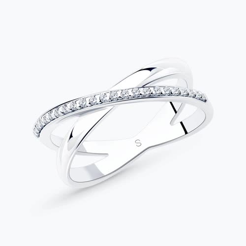 Sokolov silver ring with zirconia