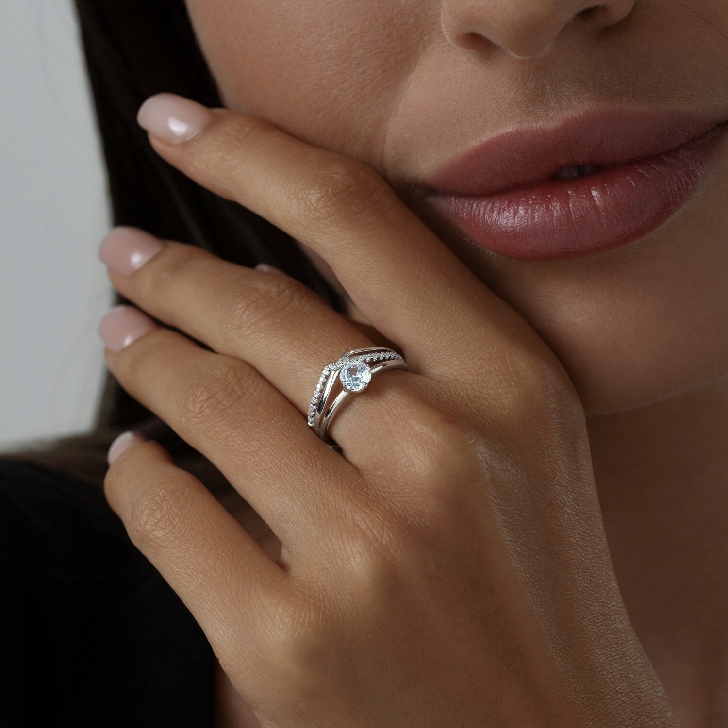 Кольцо Sokolov из серебра с фианитами - image 4